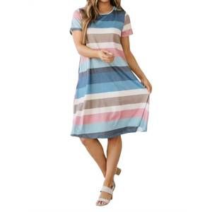 NEW LIAM & COMPANY eliana color block dress in multicolor